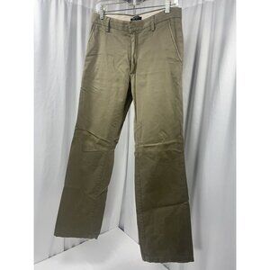 Banana Republic Men’s 31/34 Boot Fit Chino Olive Green Flat Front Pants